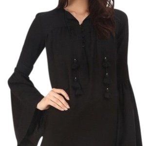 Rachel Zoe Black Helen Bell Sleeve Dress
